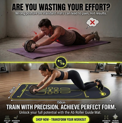 THE AB ROLLER GUIDE MAT