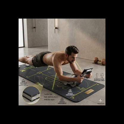 THE AB ROLLER GUIDE MAT
